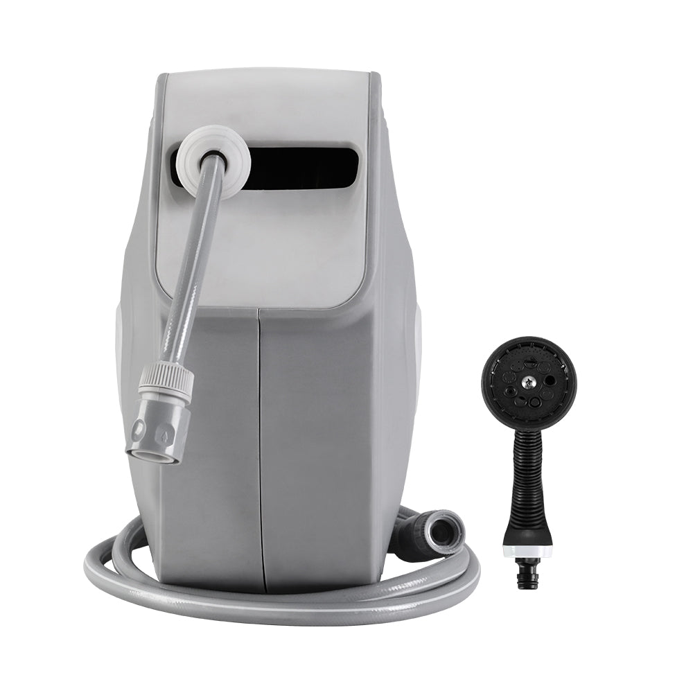 Water Hose Reel 10M Retractable Auto Rewind Garden Spray Gun 3