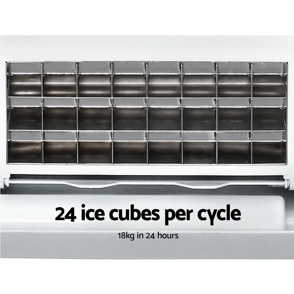 Devanti 18kg Ice Maker Machine Stainless Steel 3