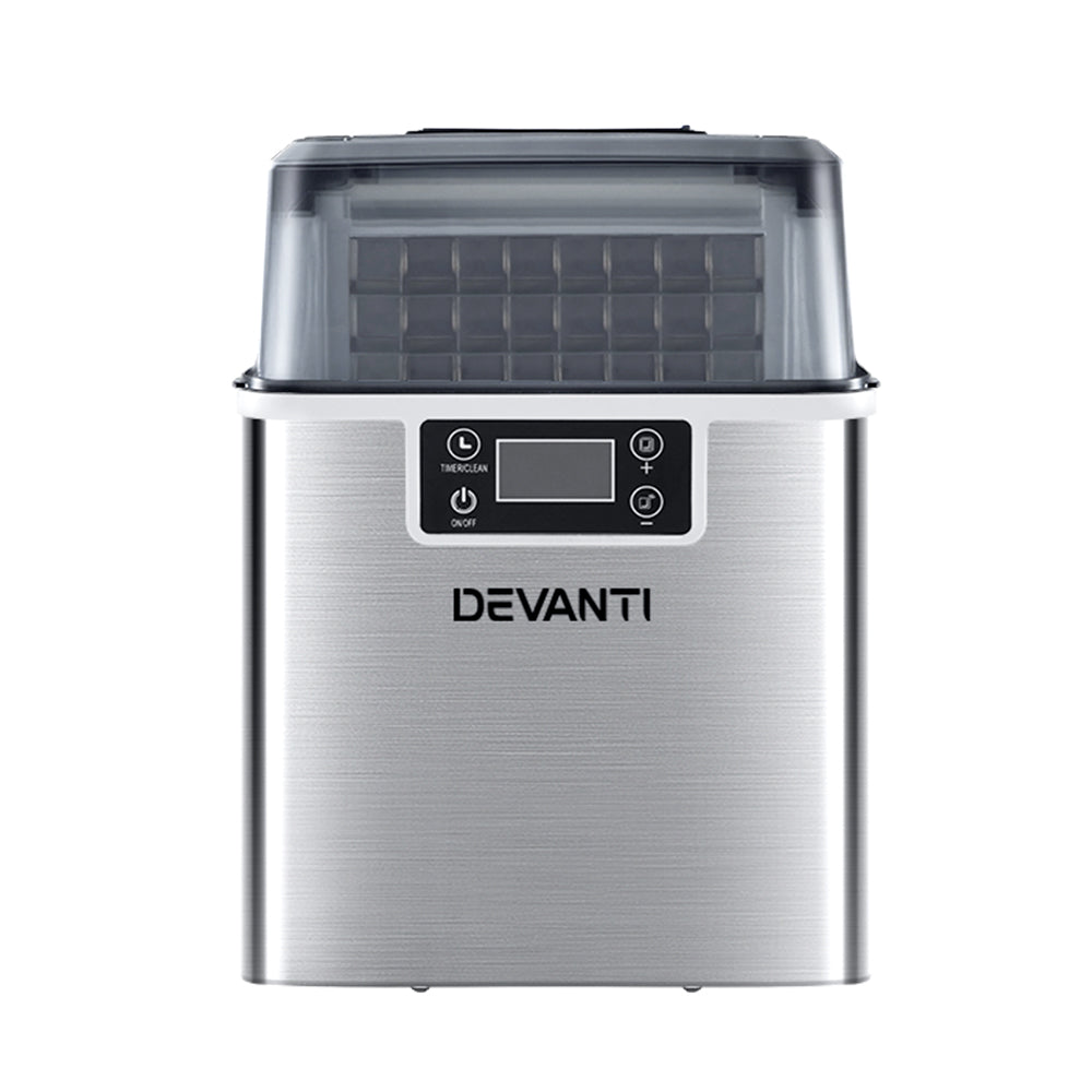 Devanti Ice Maker Machine Commercial Portable Ice Cube Tray Countertop 3.2L 3