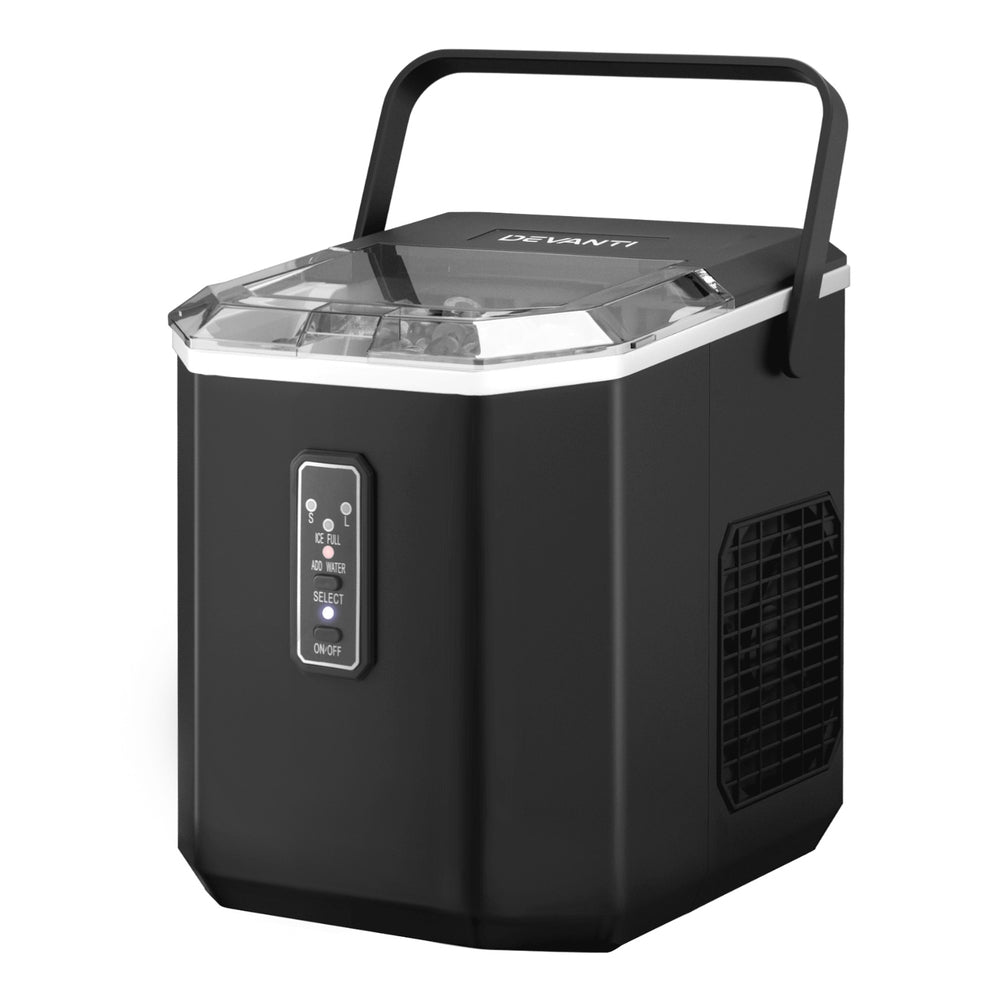 Devanti 12kg Ice Maker Machine 1.3L w/Scoop Holder Black 6