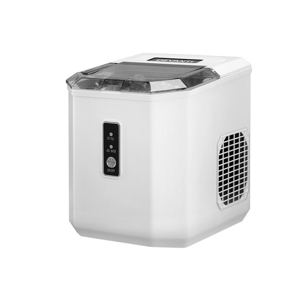 Devanti 12kg Ice Maker Machine Portable Ice Cube Tray Bar Countertop 2L Black 7