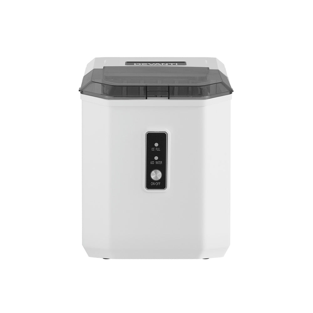 Devanti 12kg Ice Maker Machine Portable Ice Cube Tray Bar Countertop 2L Black 3