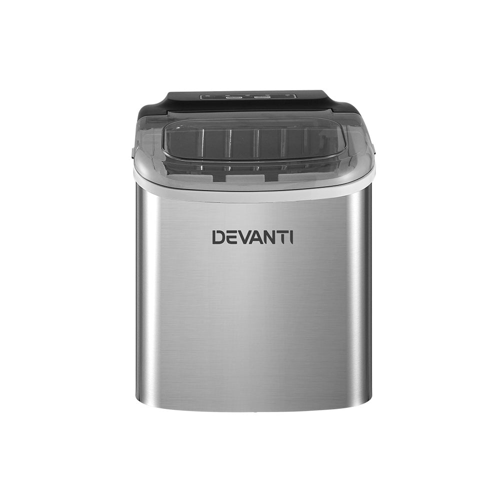 Devanti 12kg Ice Maker Machine w/Self Cleaning Silver 3