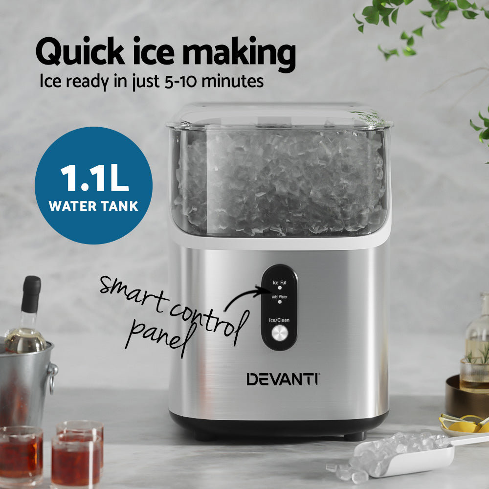 Devanti Ice Maker Machine 15kg Nugget Ice Cube 4