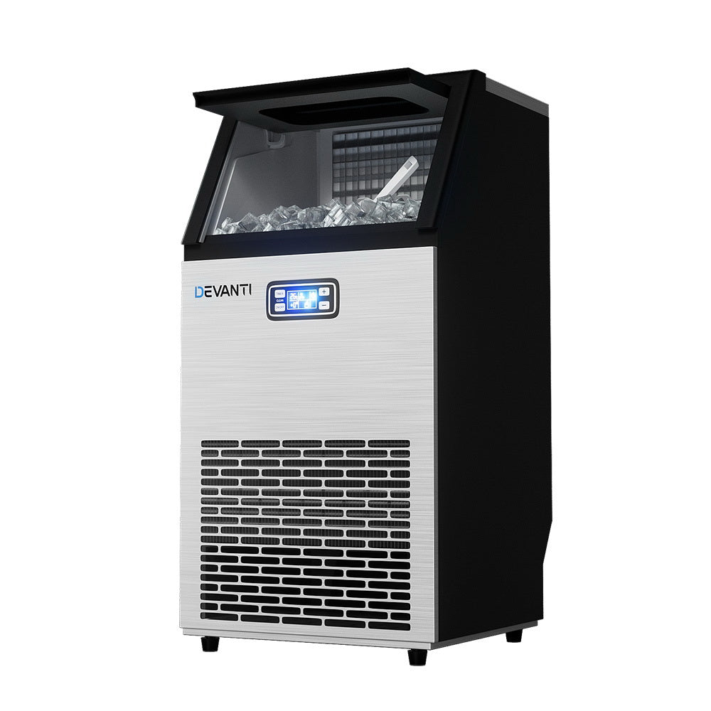 Devanti Commercial Ice Maker Machine 45kg Ice Cube Tray Bar Stainless Steel 6