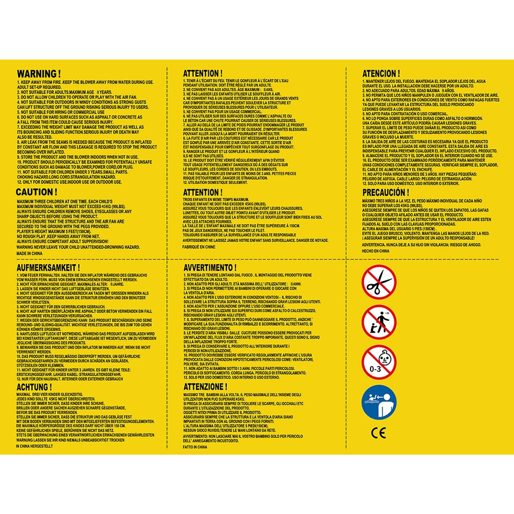 AirMyFun Inflatable Water Slide Kids Jumping Castle Trampoline Outdoor 6