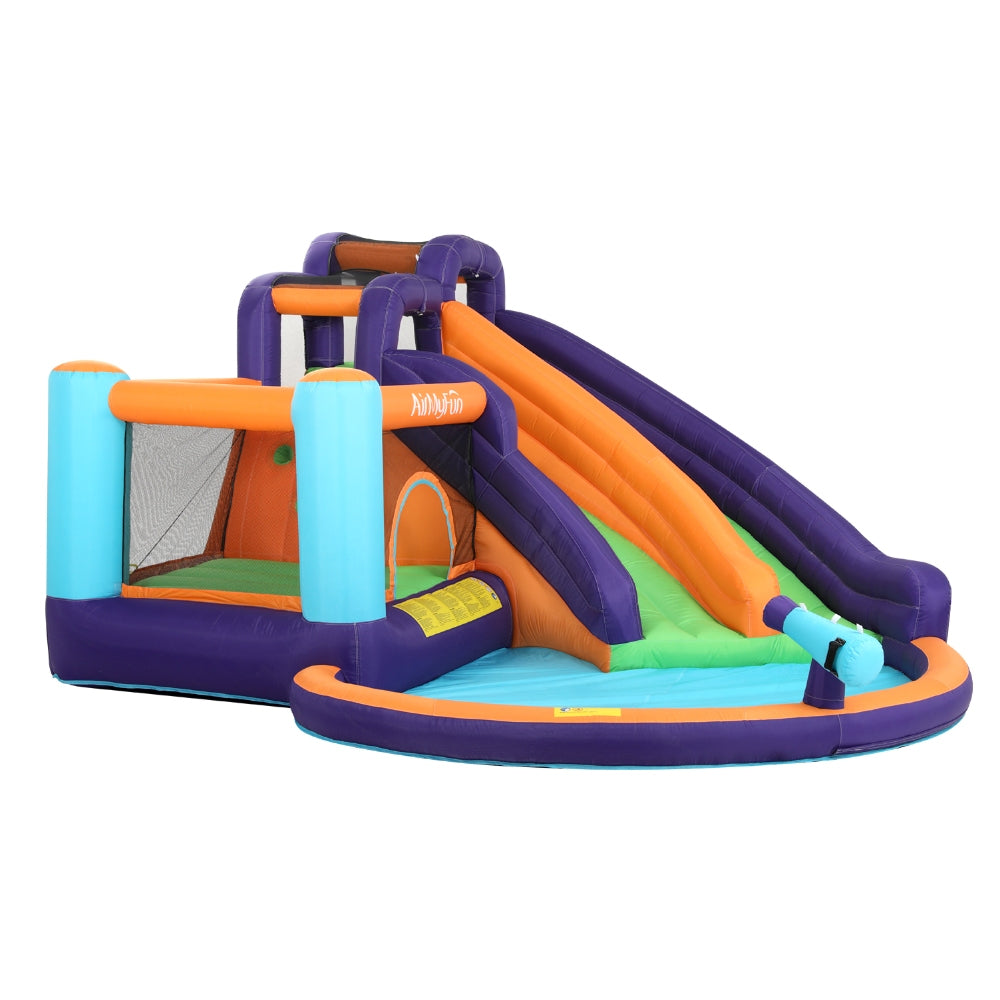 AirMyFun Inflatable Water Slide Kids Jumping Trampoline Castle Double Slide 3