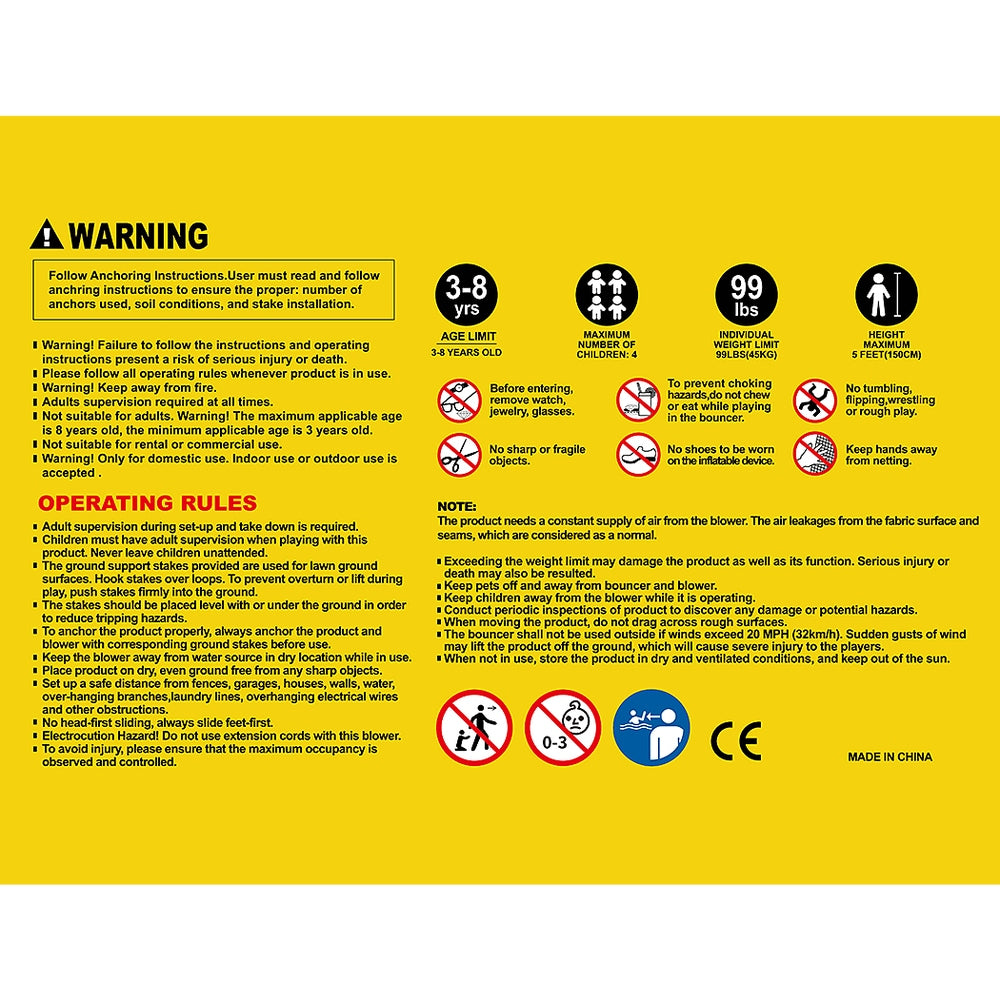 AirMyFun Inflatable Water Slide Kids Jumping Trampoline Castle Double Slide 6