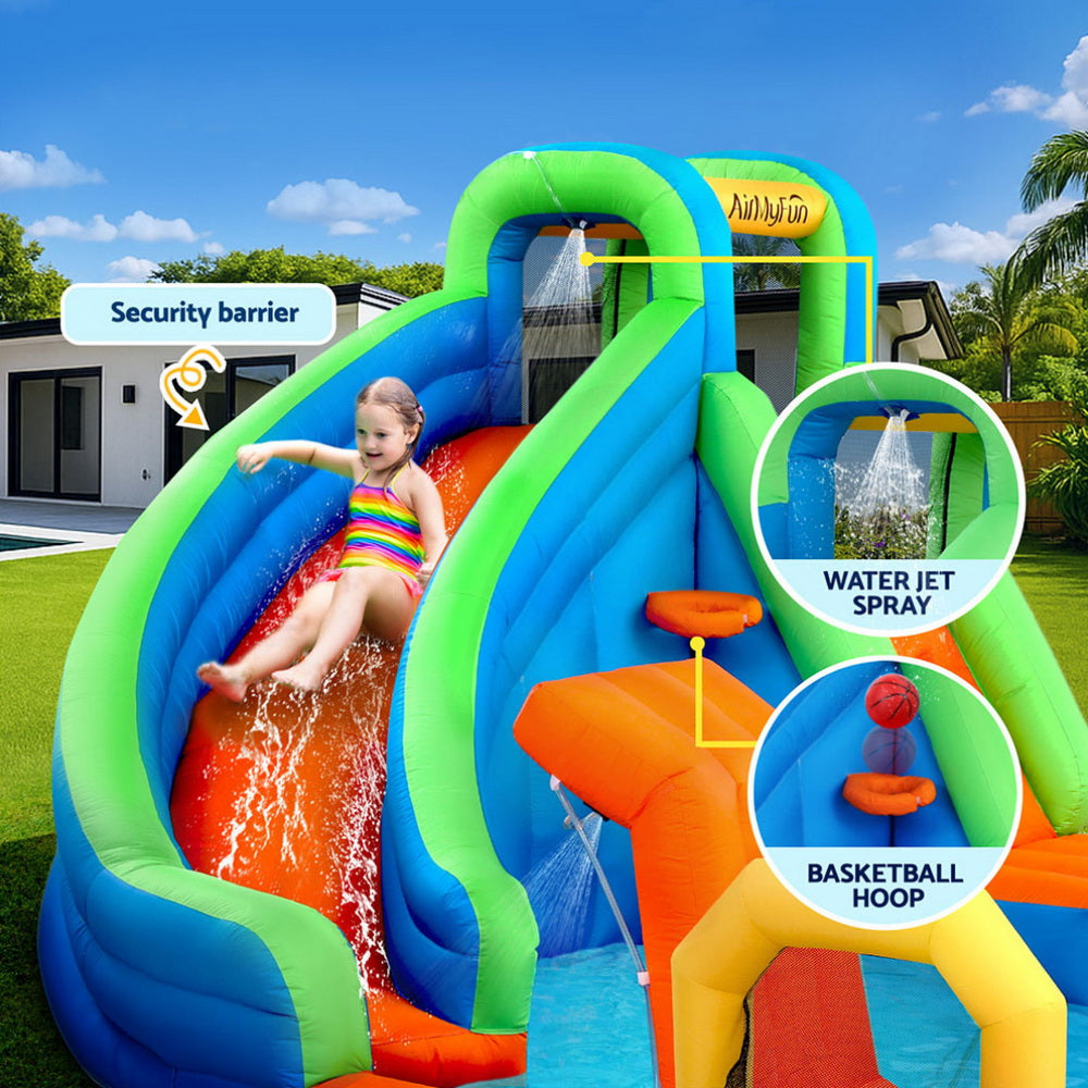 AirMyFun Kids Inflatable Pool Water Slide Cannon Splash Park Castle Outdoor Toys 427X374CM 3