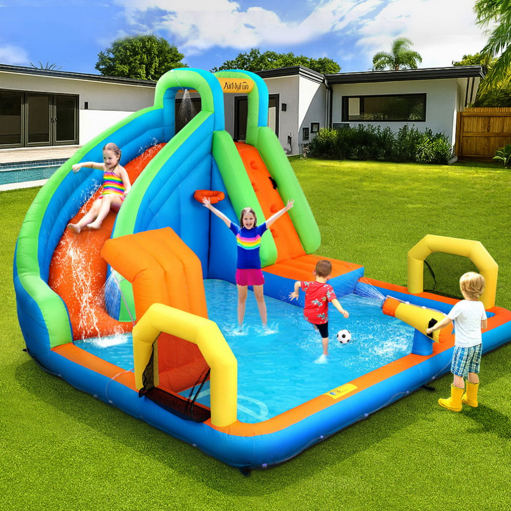 AirMyFun Kids Inflatable Pool Water Slide Cannon Splash Park Castle Outdoor Toys 427X374CM 5