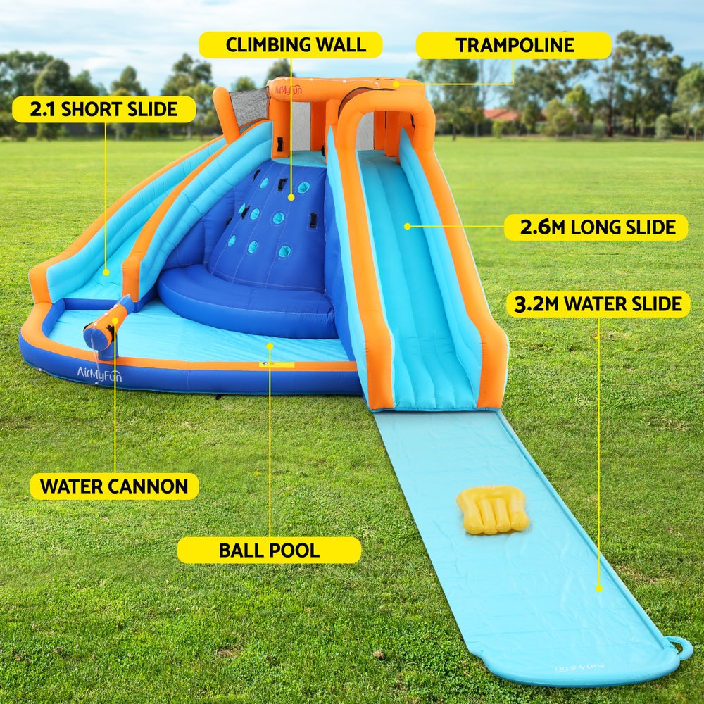 AirMyFun Kids Inflatable Pool Water Double Slide Park Jumping Castle 465X390CM 5