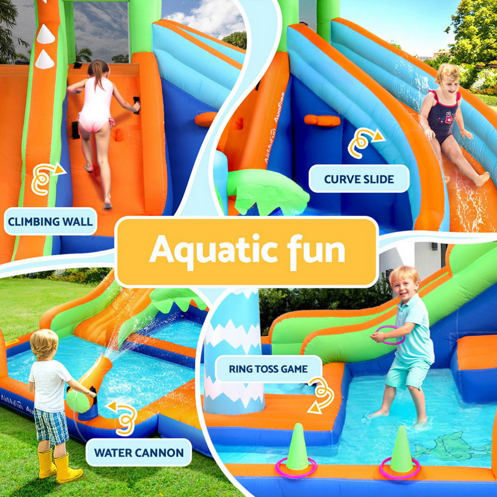 AirMyFun Kids Inflatable Pool Water Double Slide Park Jumping Castle 465X430CM 3