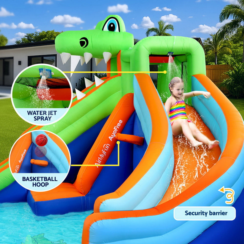 AirMyFun Kids Inflatable Pool Water Double Slide Park Jumping Castle 465X430CM 4