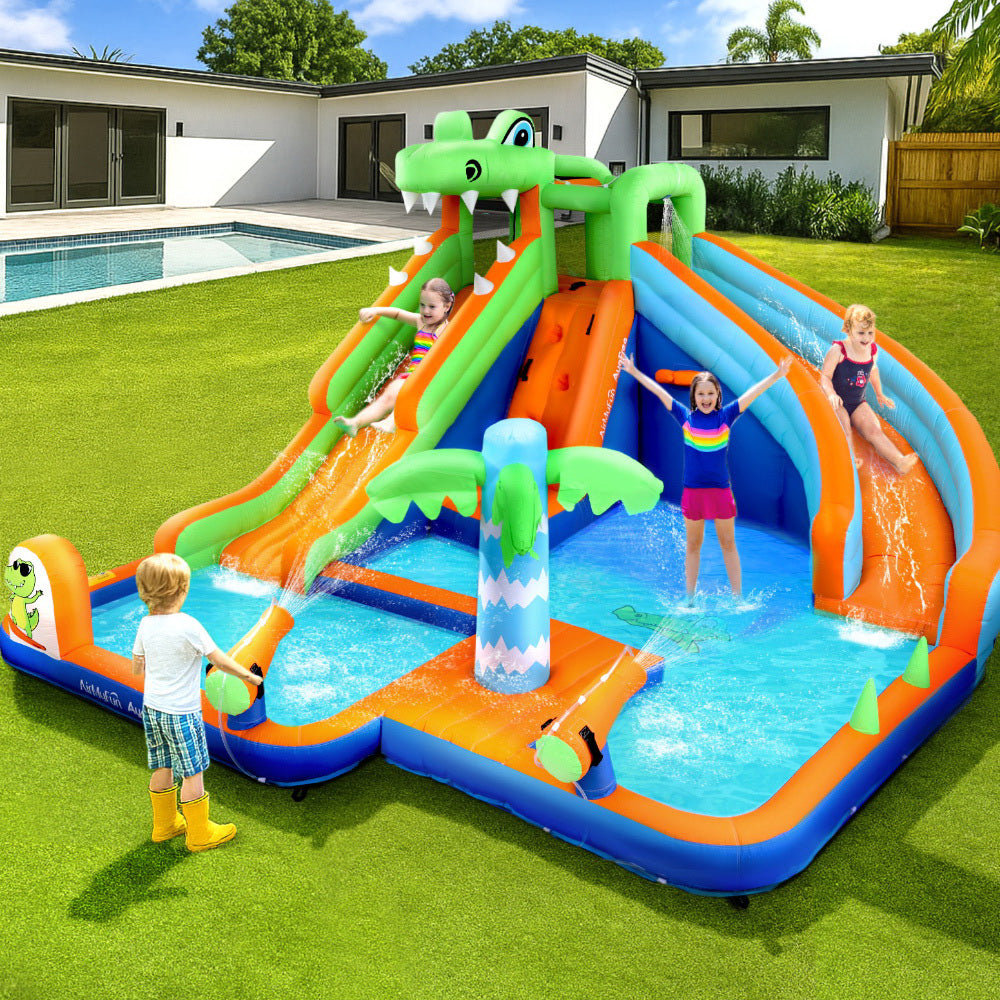 AirMyFun Kids Inflatable Pool Water Double Slide Park Jumping Castle 465X430CM 7