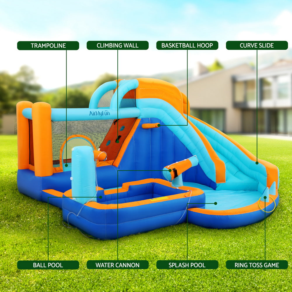 AirMyFun Kids Inflatable Pool Water Slide Park Jumping Castle Bounce 382X381CM 4