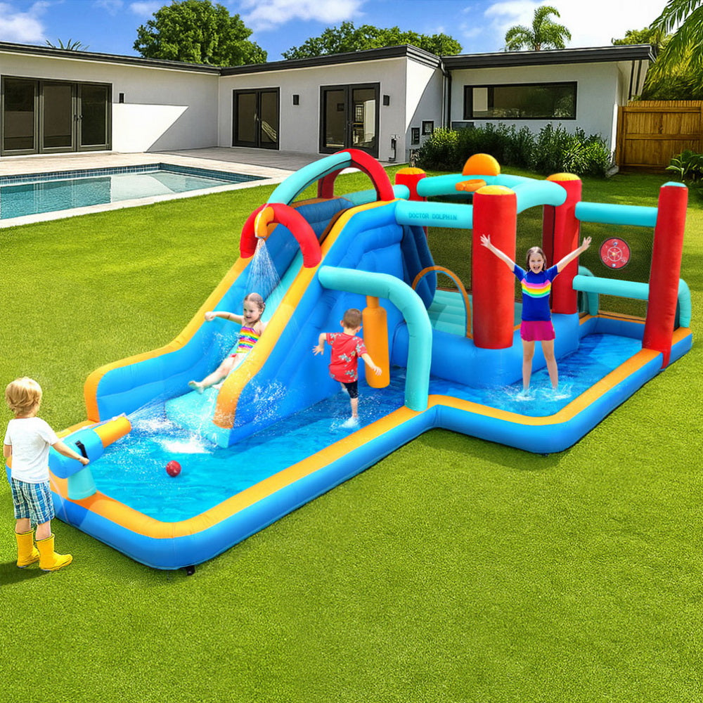 Kids Inflatable Water Slide Splash Pool Park Jumping Castle Bounce 615X322CM 7