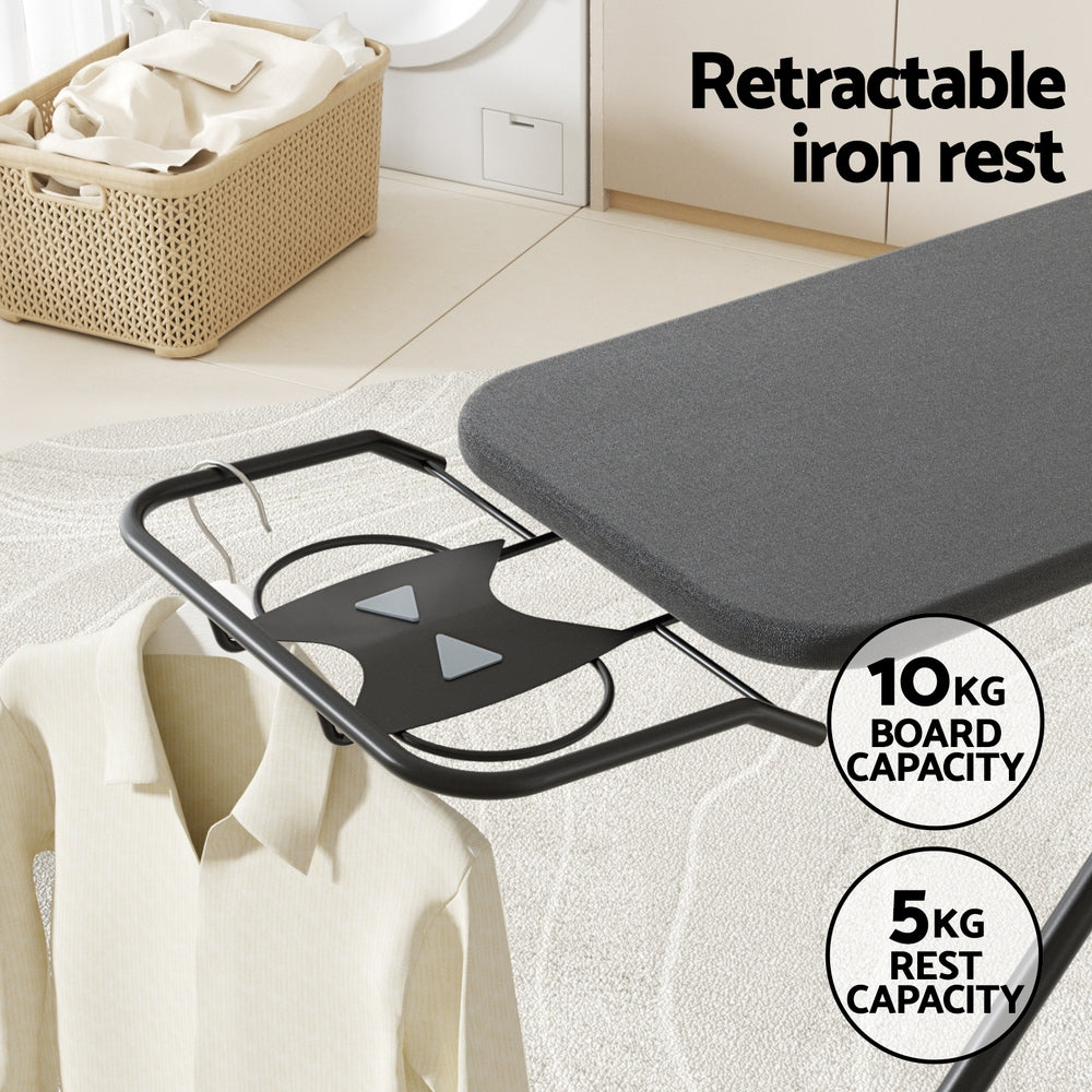Artiss Ironing Board Foldable Iron Rest Black 3