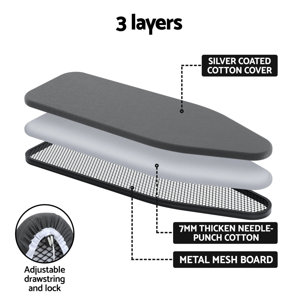 Artiss Ironing Board Foldable Iron Rest Black 4