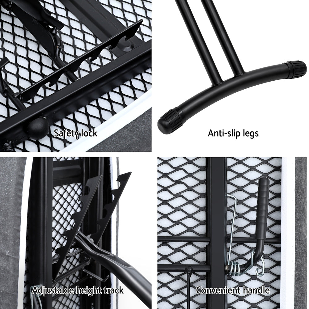 Artiss Ironing Board Foldable Iron Rest Black 5