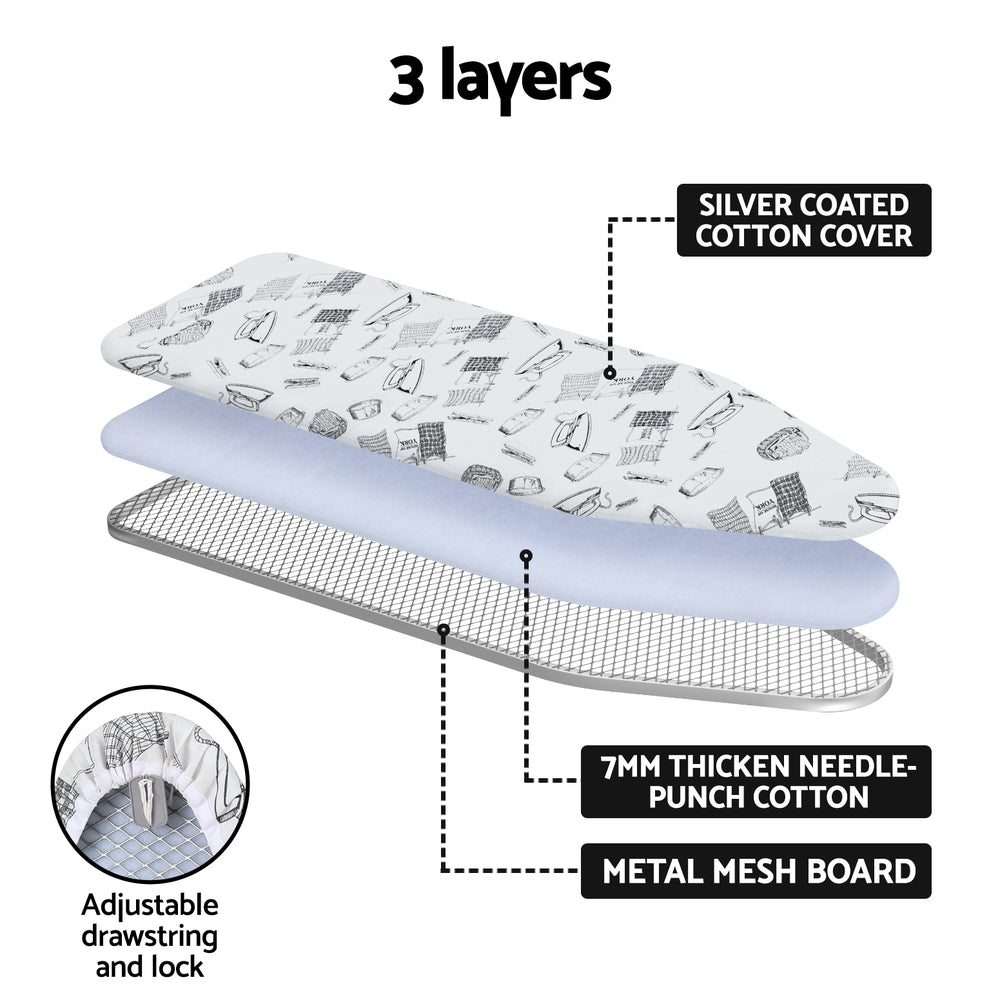 Artiss Ironing Board Wall Mounted Foldable White 5