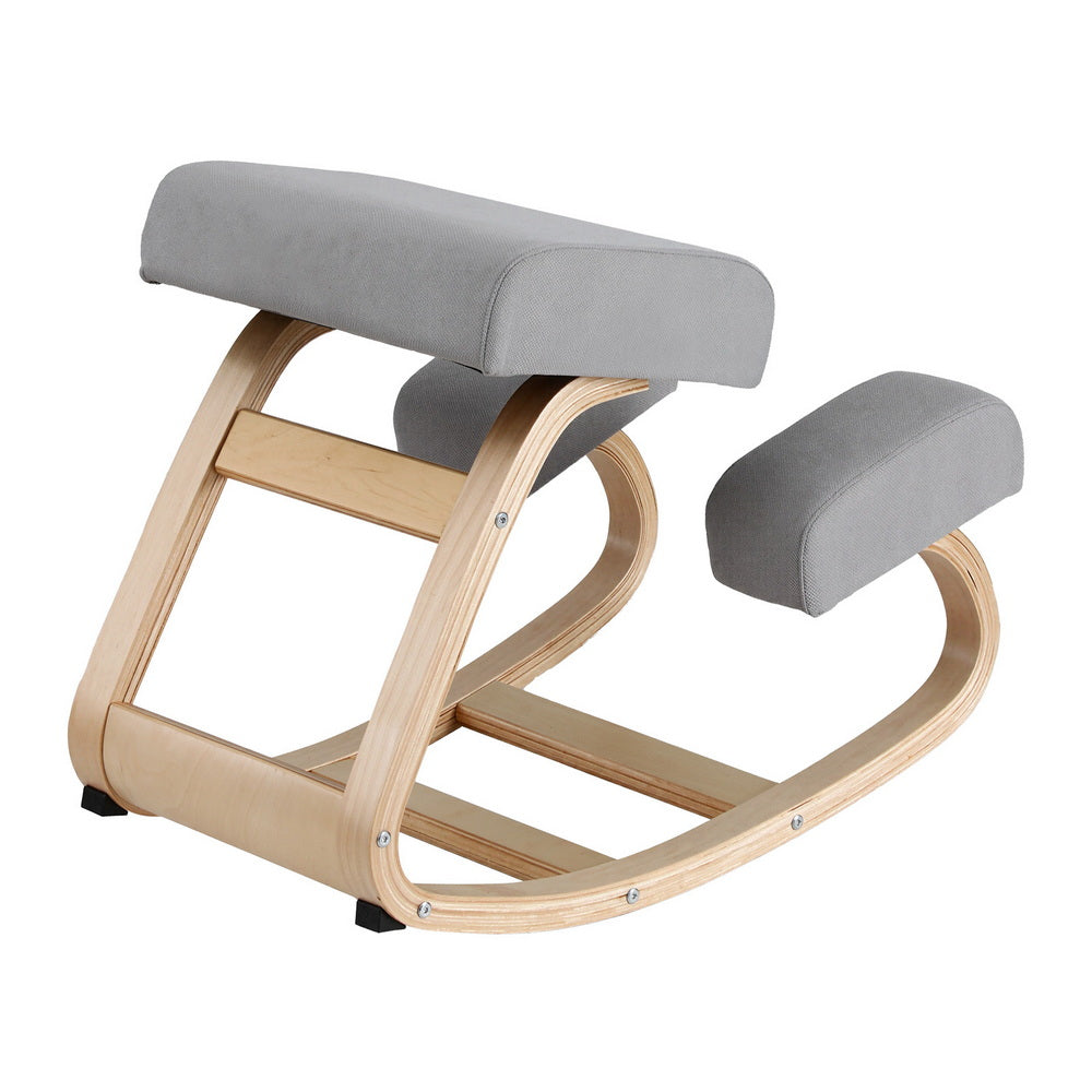 Artiss Kneeling Chair Ergonomic Posture Chair with Memory Foam Balance Stool for Home Office Gaming 120kg Weight Capacity Gray 3