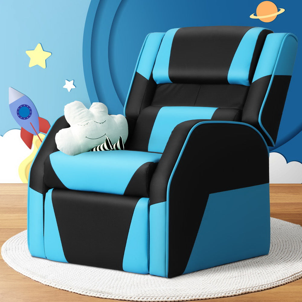 Keezi Kids Recliner Chair PU Leather Gaming Sofa Lounge Couch Children Armchair 7