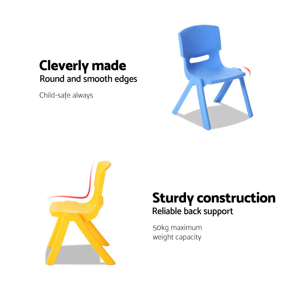 Keezi Kids Chairs Set Plastic Set of 4 Activity Study Chair 50KG 5