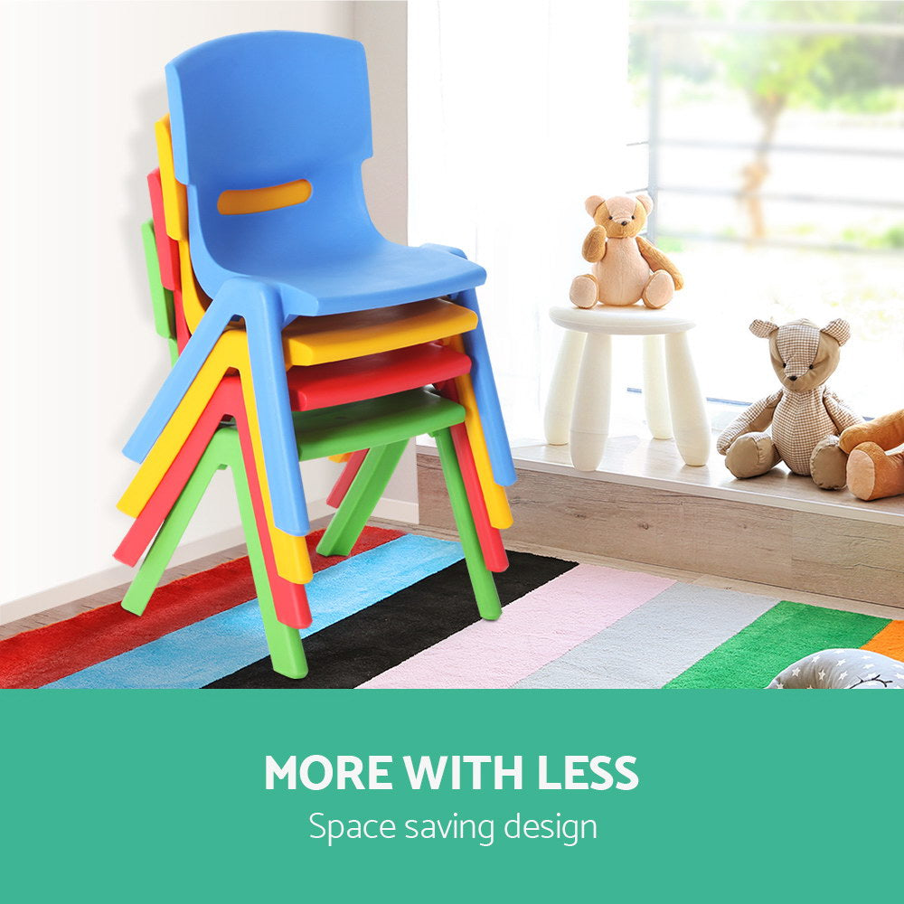 Keezi Kids Chairs Set Plastic Set of 4 Activity Study Chair 50KG 6