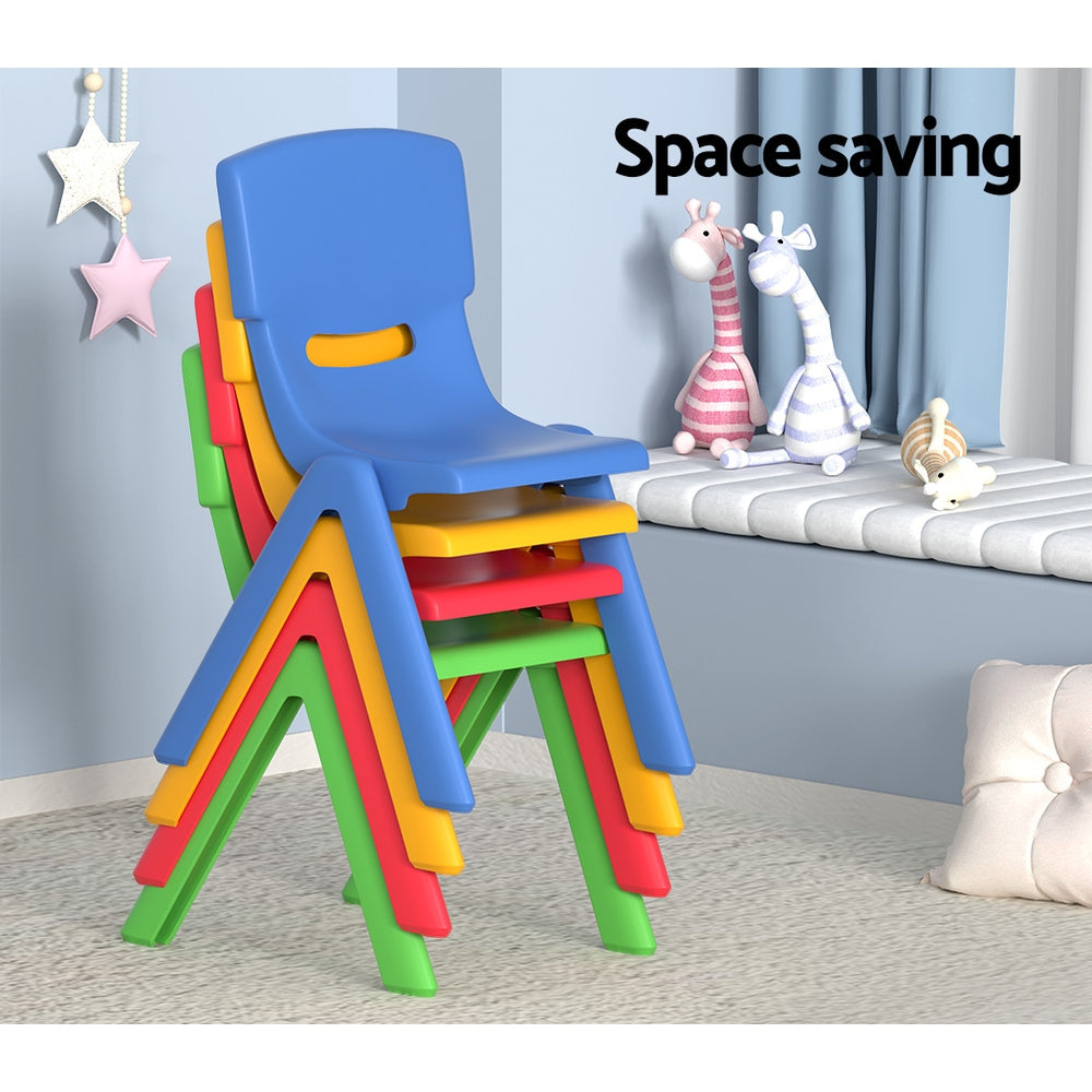 Keezi 9PCS Kids Table and Chairs Set Children Study Desk Furniture Plastic 8 Chairs 4