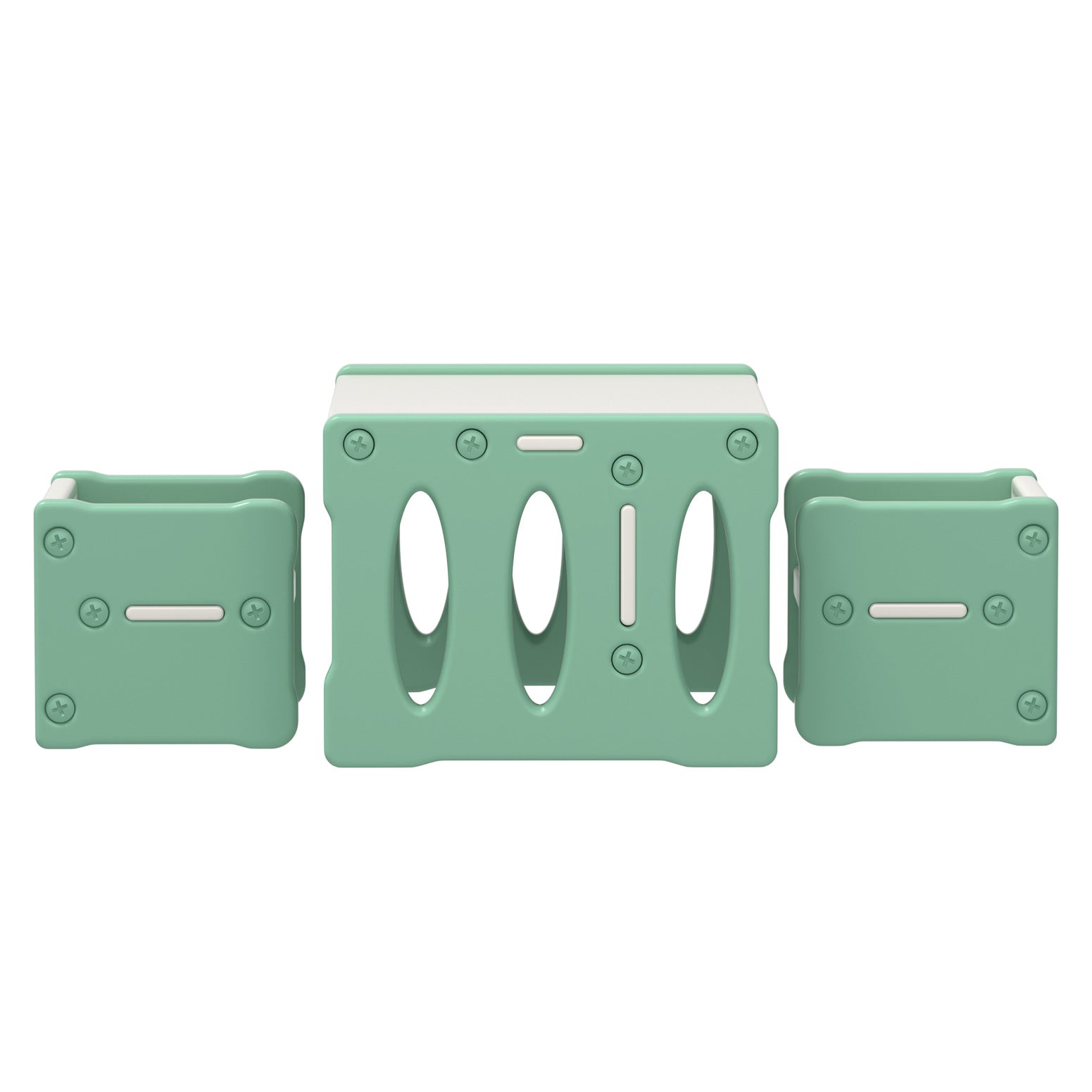 Keezi 3PCS Kids Table and Chairs Set HDPE 4
