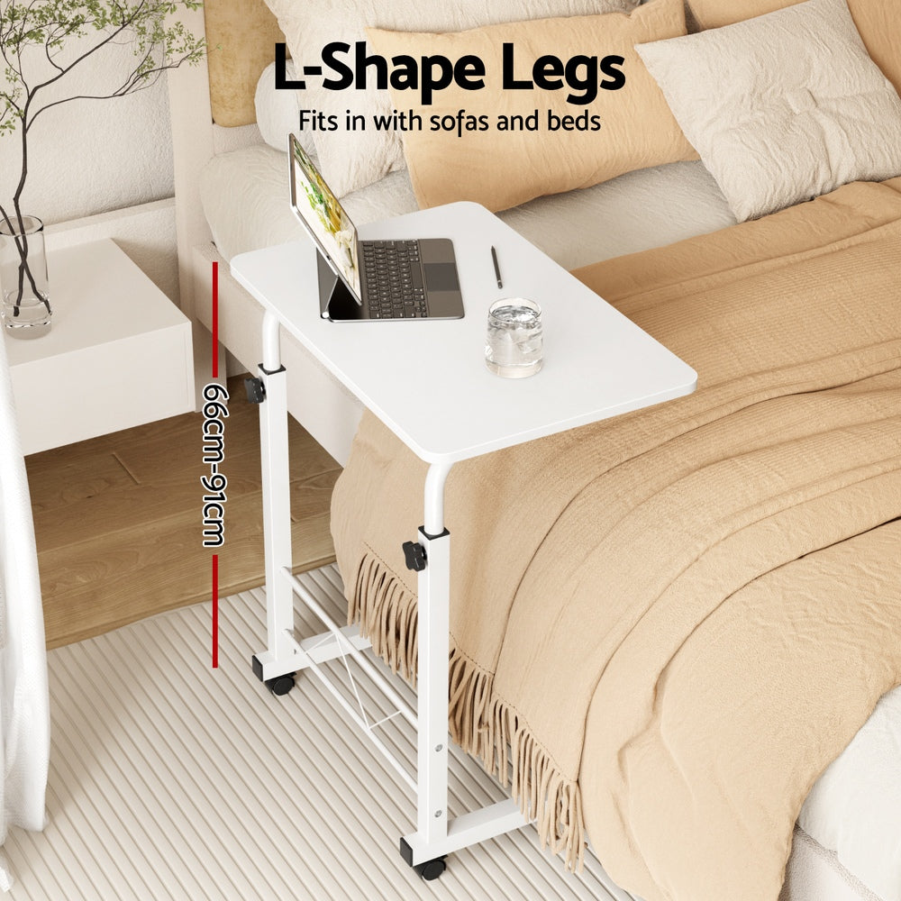 Artiss Laptop Desk Table Adjustable 60CM White 4