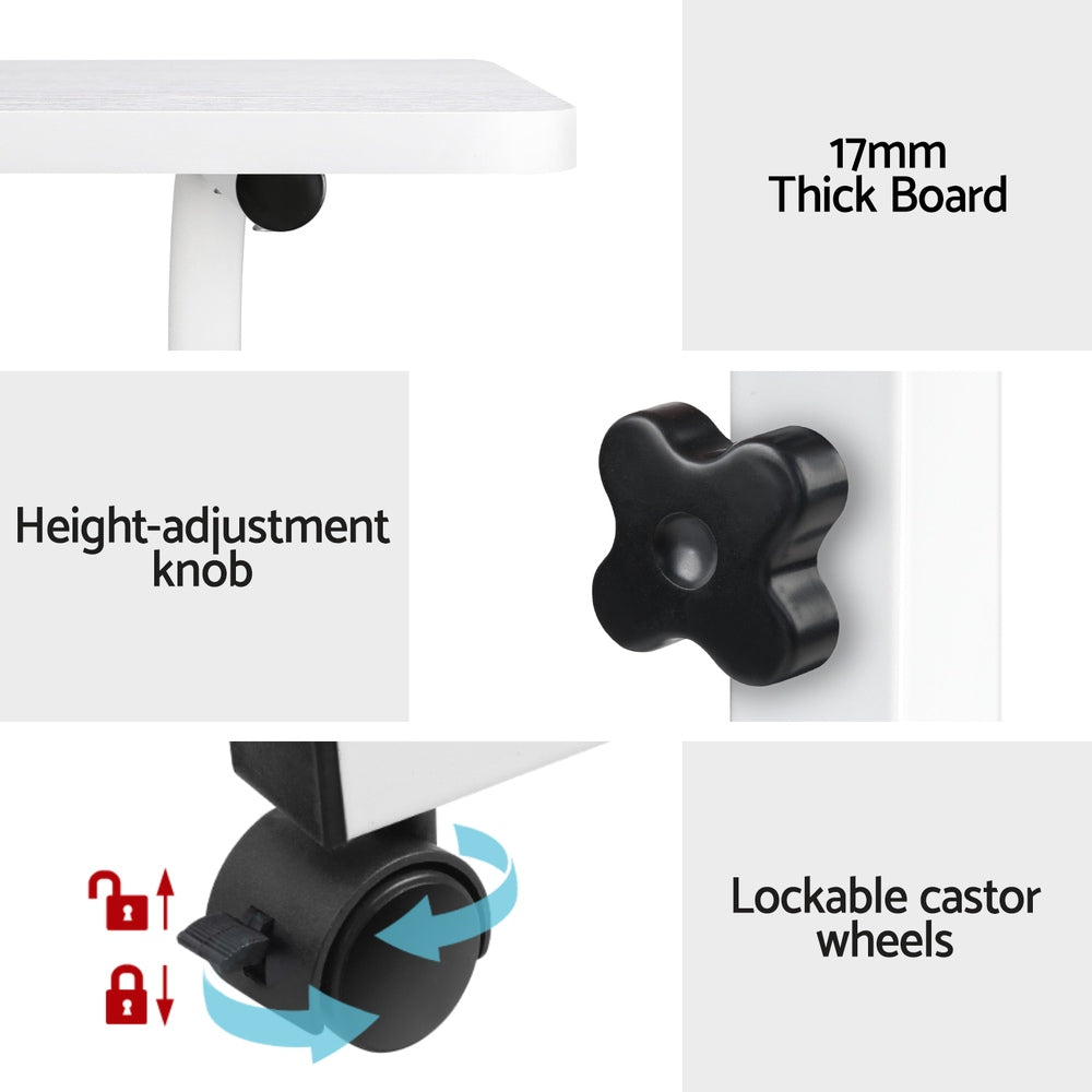 Artiss Laptop Desk Table Adjustable 60CM White 6