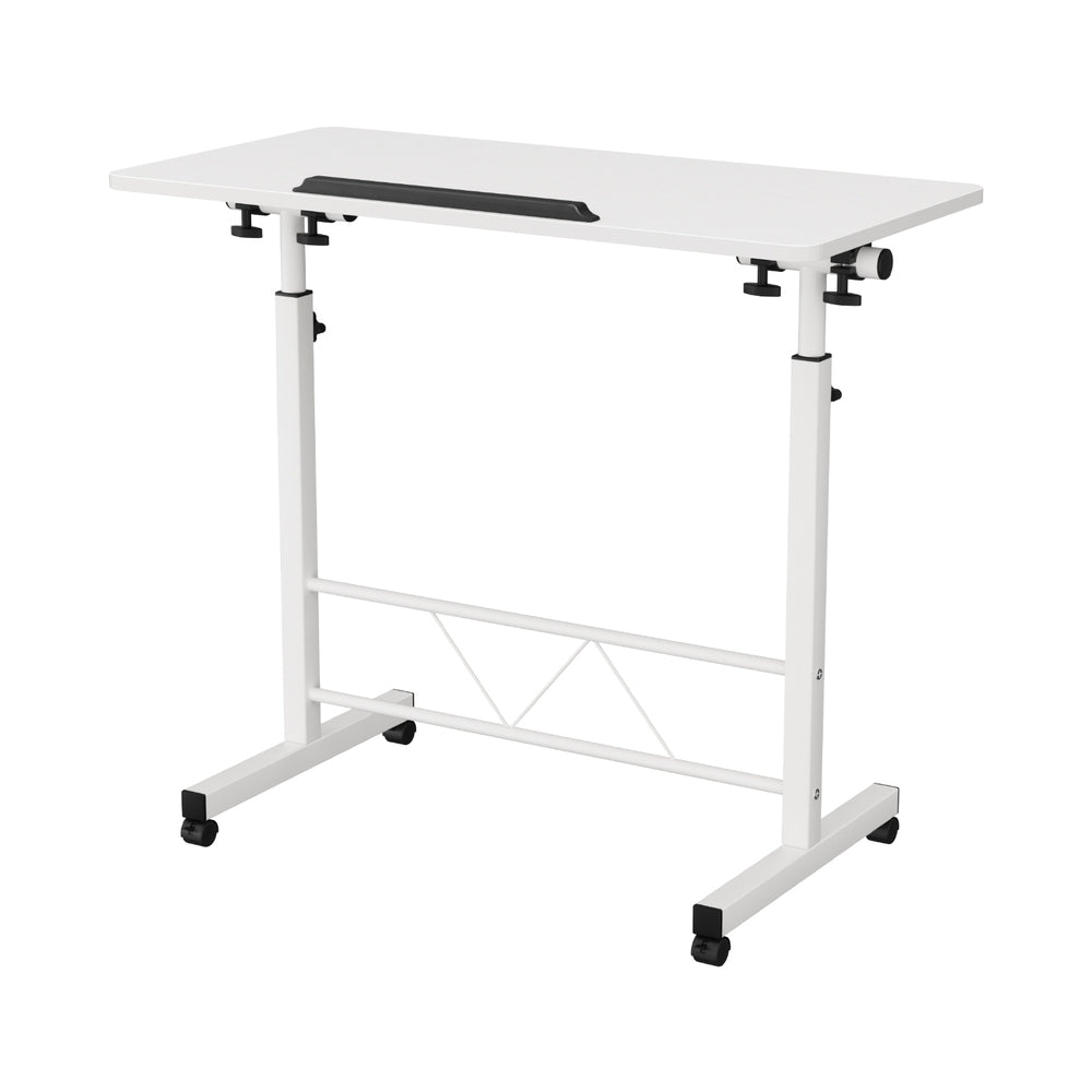 Artiss Laptop Desk Table Adjustable 80CM White 3