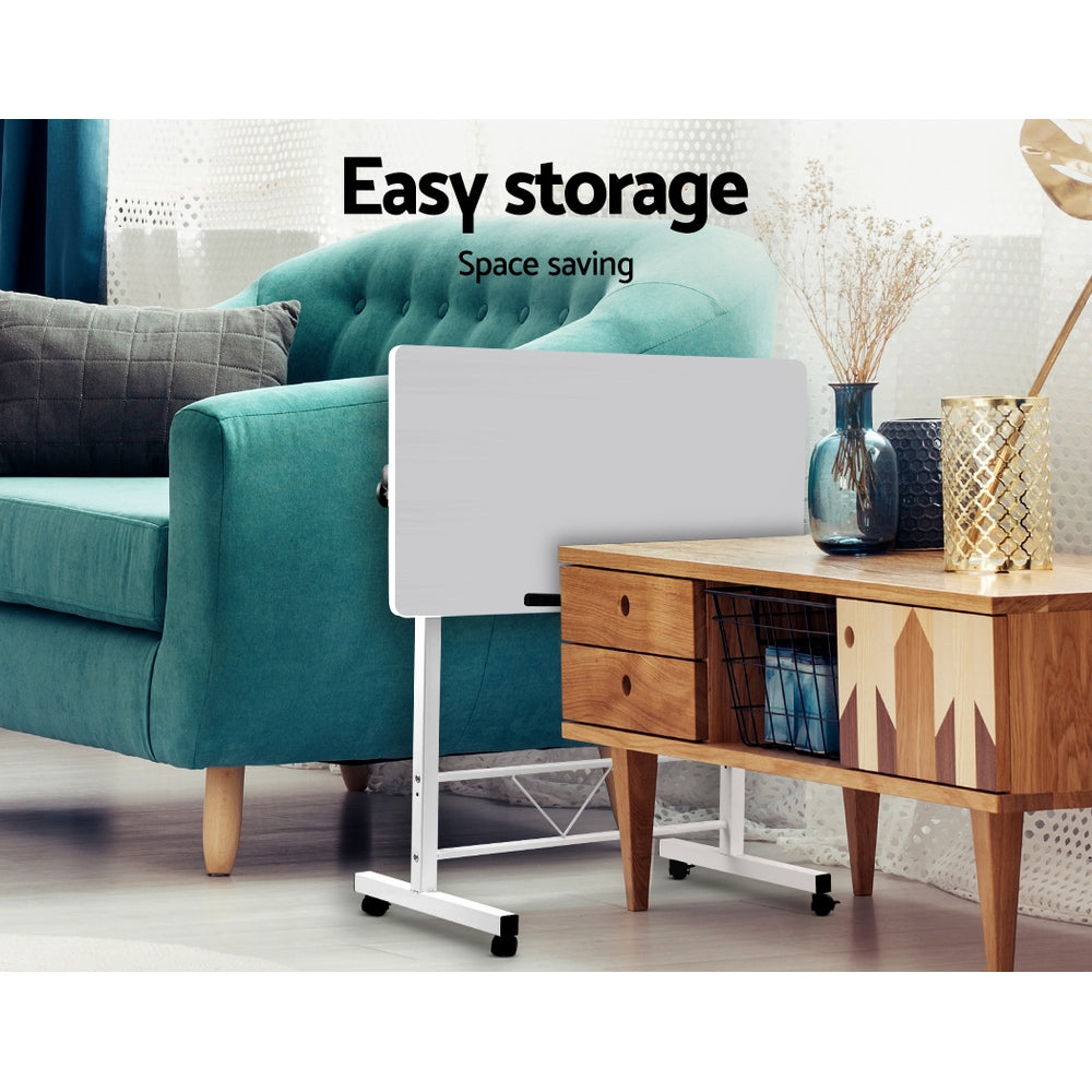 Artiss Laptop Desk Table Adjustable 80CM White 7