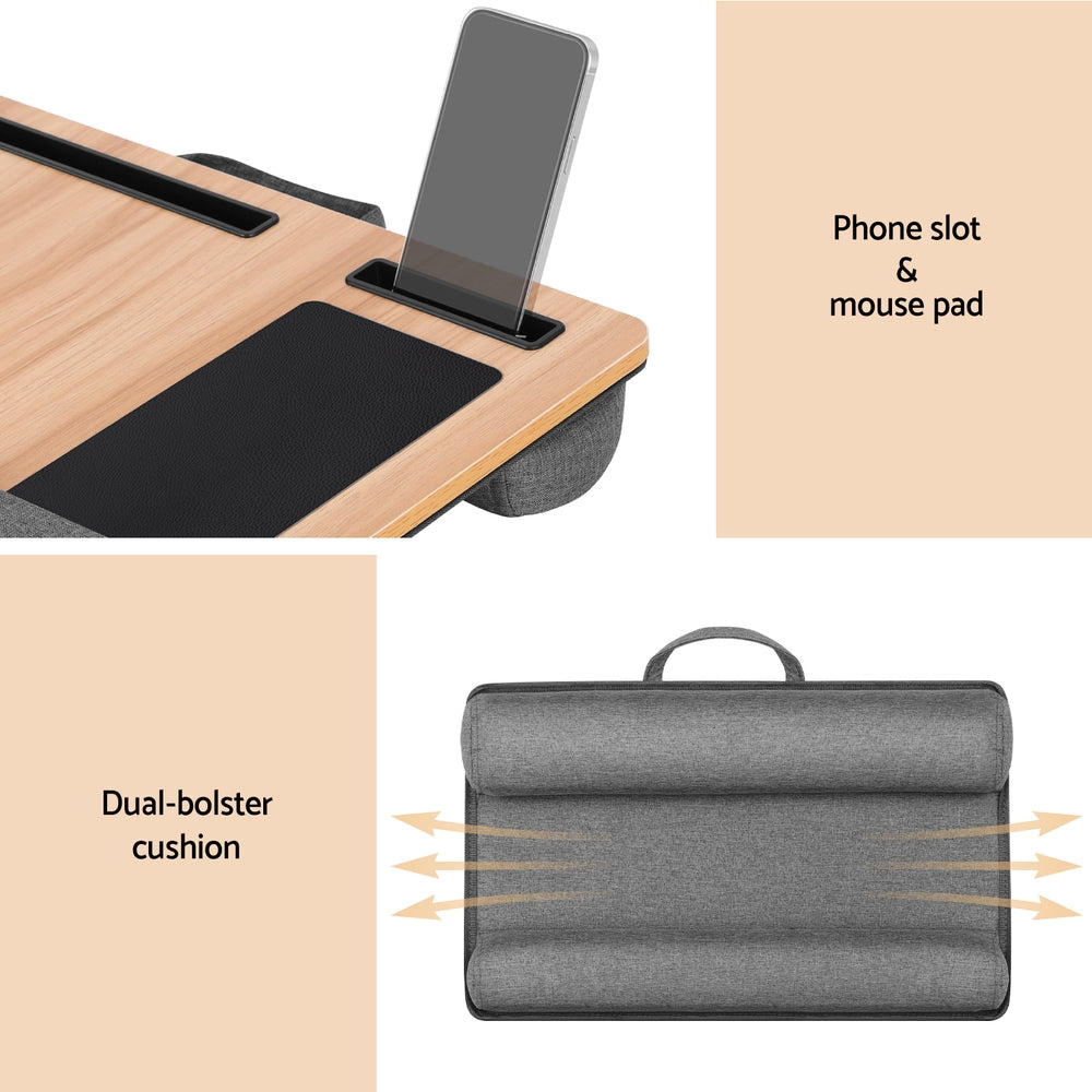 Artiss Lap Desk Laptop Desks Portable w/ Wrist-rest Phone Slot Mouse Pad 55CM 6
