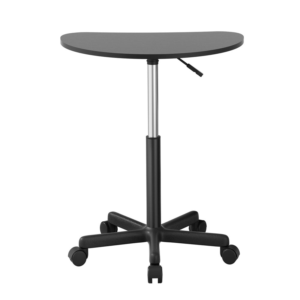 Artiss Laptop Desk Portable Height Adjustable Table Caster Wheels 60CM Black 3