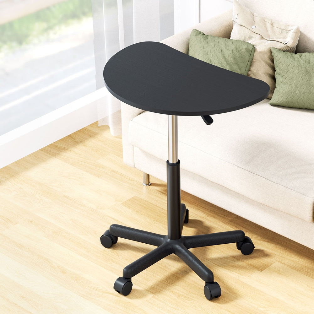 Artiss Laptop Desk Portable Height Adjustable Table Caster Wheels 60CM Black 7