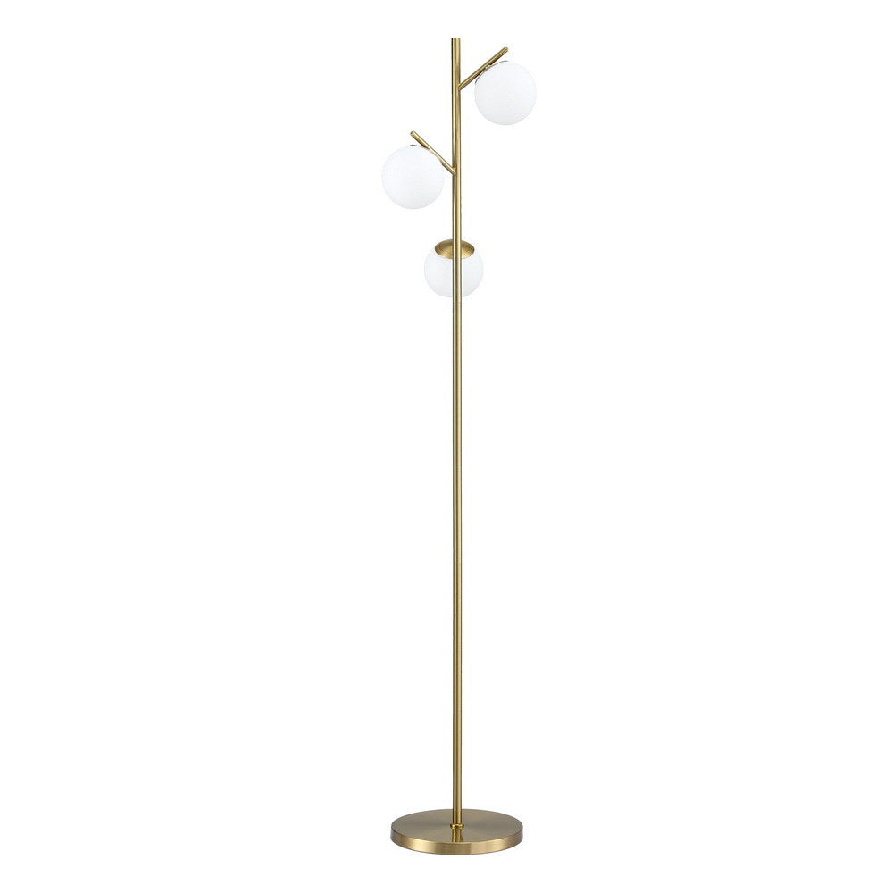 Artiss 3-Light Tree Floor Lamp 165cm Tall Standing Light with Sphere Glass Shades for Modern Homes 7