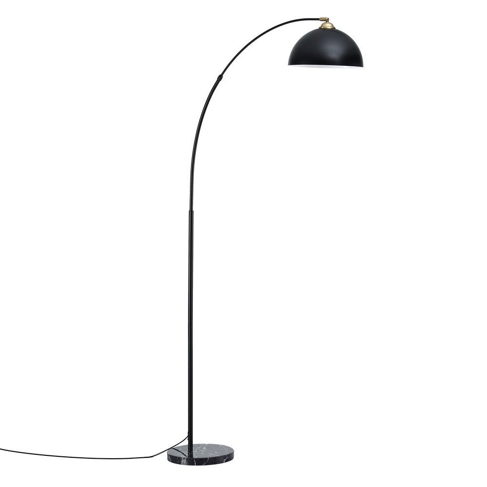 Artiss Modern Arched Floor Lamp Black Standing Heavy-Duty Marble Base for Living Room Bedroom 6