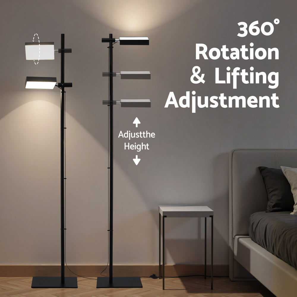 Artiss LED Floor Lamp, Modern Reading Lamp 360～ Rotating Adjustable Light Head,12W Standing Lamp for Living Room, Bedroom Office 4