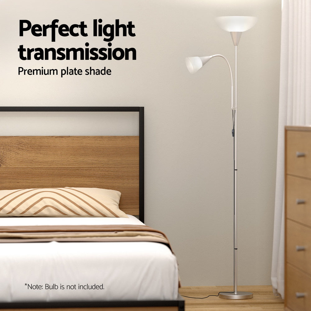 Artiss Floor Lamp Mother and Child Modern Home Living Room Office Reading Silver 4