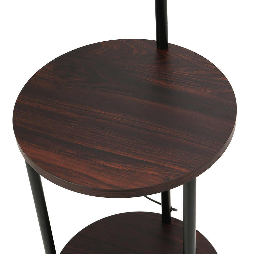 Artiss Floor Lamp 2 Tier Shelf Storage LED Light Stand Home Room Adjustable Head 3