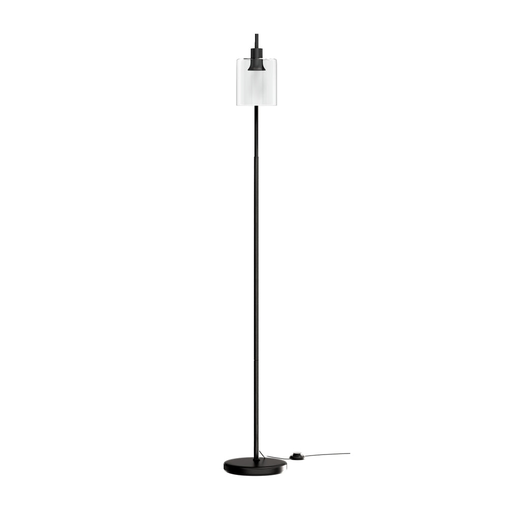 Artiss Floor Lamp Light Stand Modern Home Living Room Office Reading Glass Shade Black 3