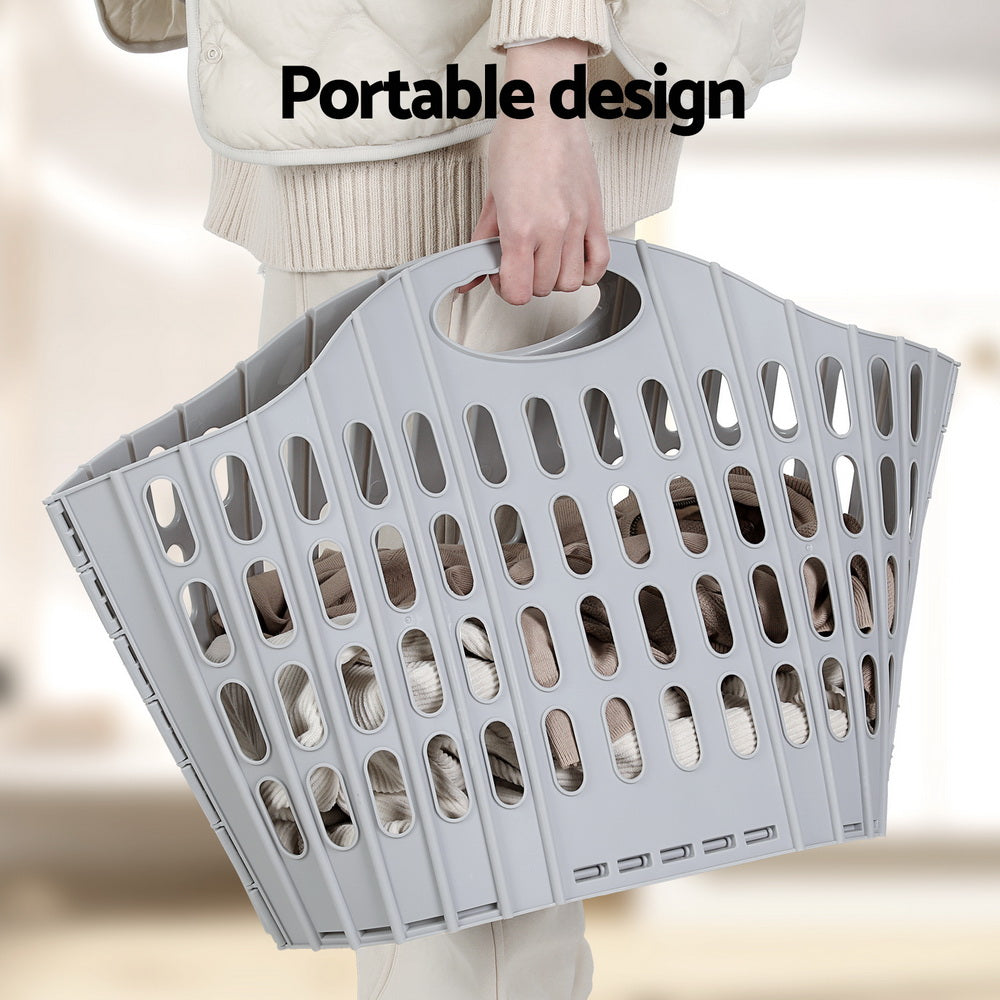Artiss Laundry Basket Hamper Large Foldable Washing Clothes Storage Organiser 5