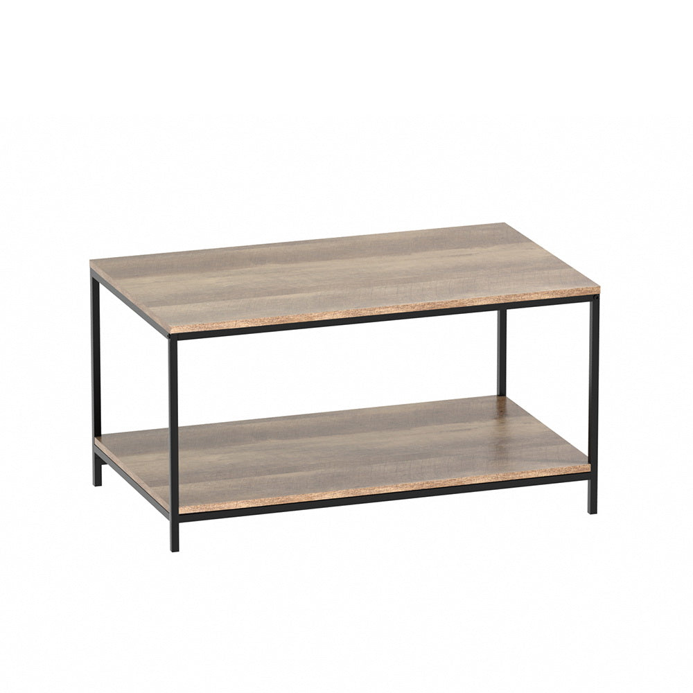 Artiss Coffee Table Rectangular 93CM Walnut Olin 8