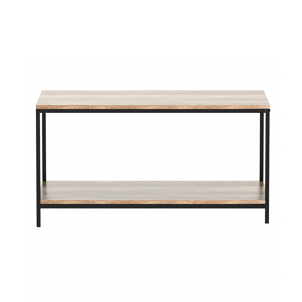 Artiss Coffee Table Rectangular 93CM Walnut Olin 3