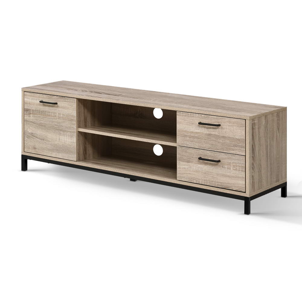 Artiss TV Cabinet Entertainment Unit 132cm Pine Tania 3