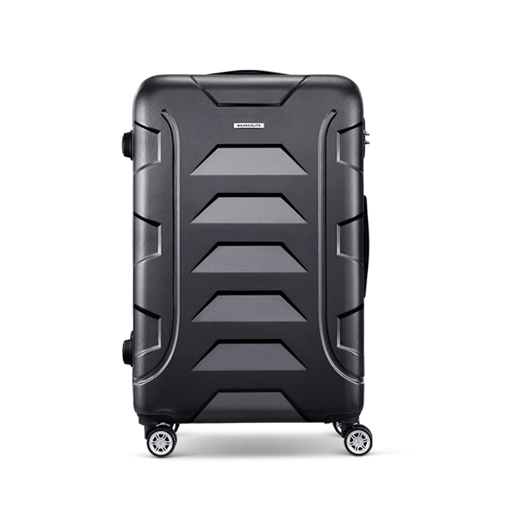 Wanderlite 28 Inch Luggage with TSA Lock Spinner Travel Suitcase Carry On Hard Shell Luggage Case Black 3