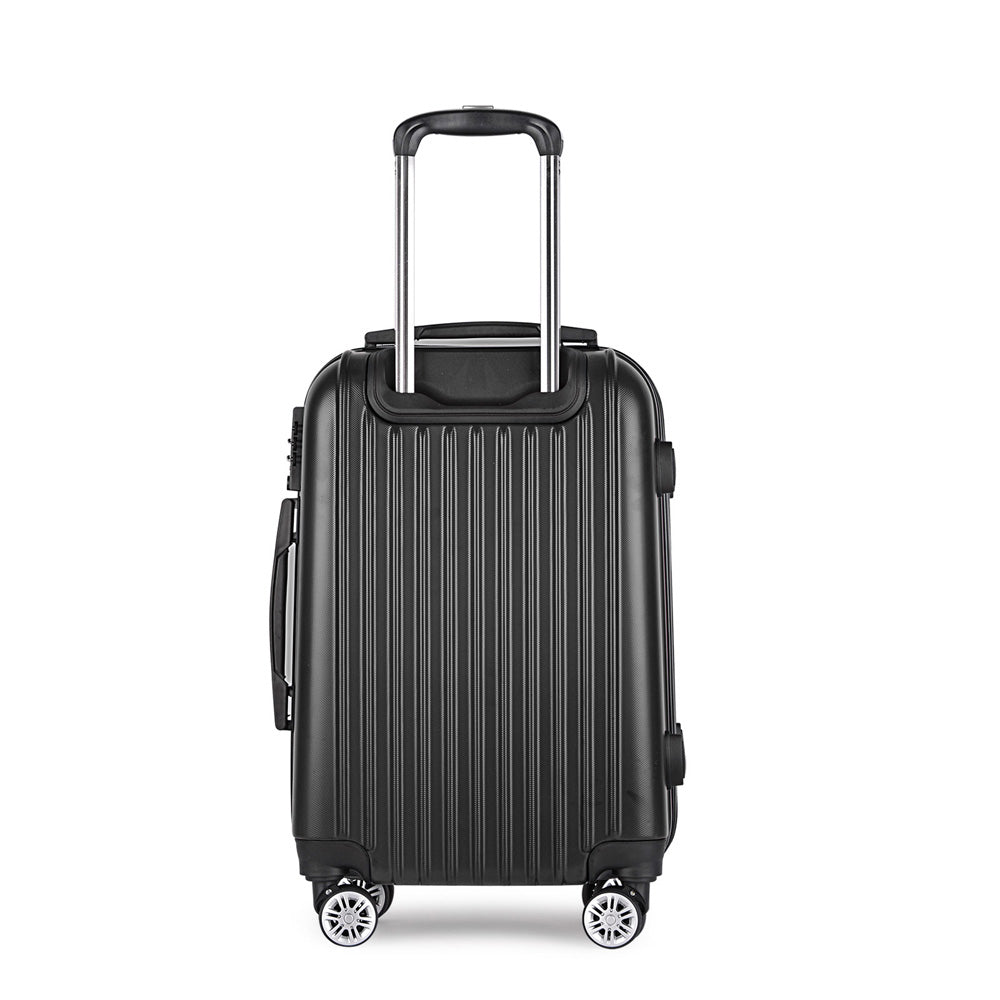Wanderlite 24 Inch Luggage with TSA Lock Spinner Travel Suitcase Carry On Hard Shell Luggage Case Black 3