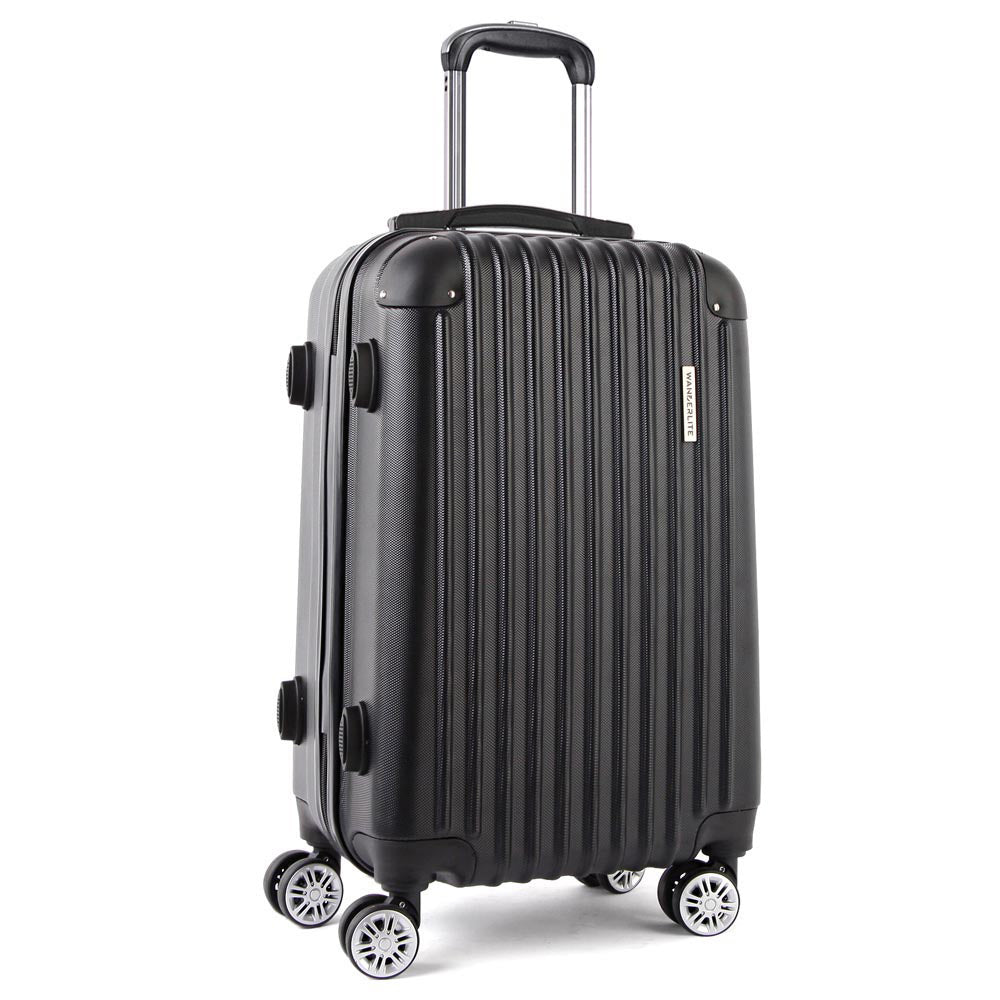 Wanderlite 28 Inch Luggage with TSA Lock Spinner Carry On Hard Shell Travel Suitcase Luggage Case Black 8